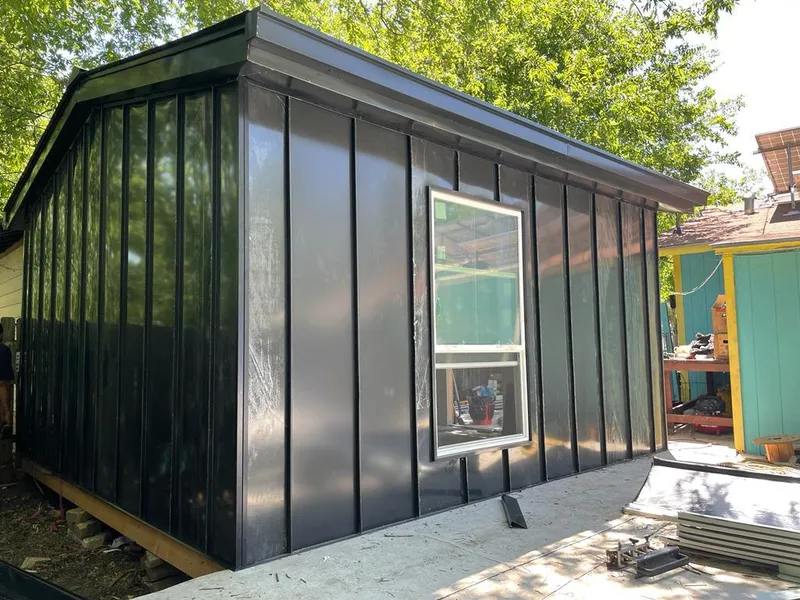 Black standing seam metal wall panels for Metal Roof Installation in South Union